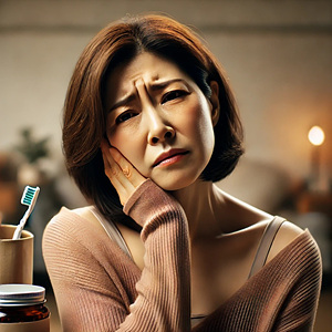 치아아래 턱전체가 아파요