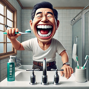 찬물 이빨 엄청시림